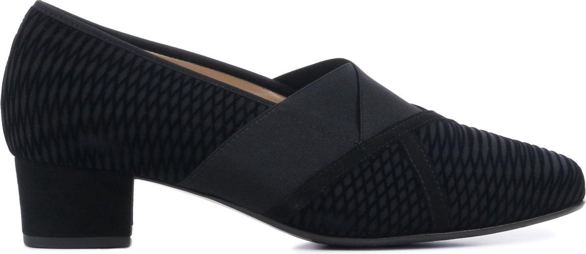Hassia Vrouwen Textiel Instapschoenen / Damesschoenen / Instapper 303339 - Zwart - Maat  39