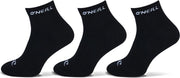6-Pack O'Neill Quarter Sportieve Sportsokken Unisex 750003 Zwart - Maat 39-42