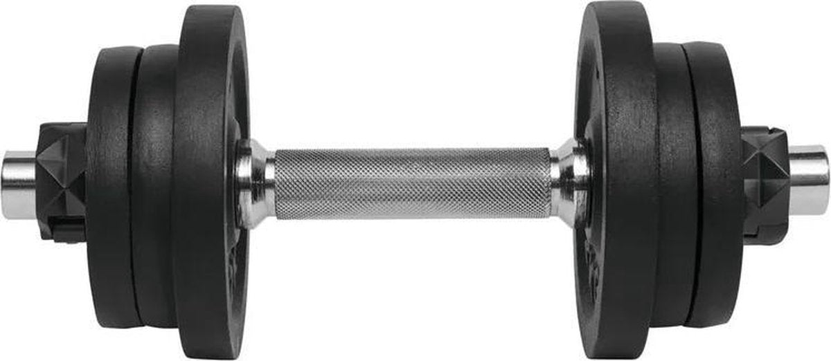 Halterset |  verstelbare dumbells | Halters | Gewichten | Halterschijven 30 mm | 10 KG | Gietijzer | 1 Stuk