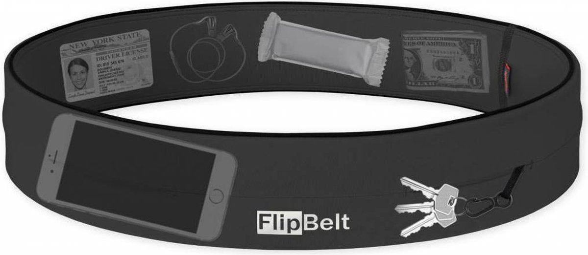 Flipbelt Classic Donkergrijs - Running belt - Hardlopen - L