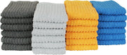 Seashell Vaatdoeken Set - 24 schoonmaak doeken - 4 kleuren - 30x30cm