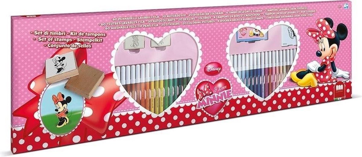 Multiprint Kleurset Minnie Mouse 86-delig Roze