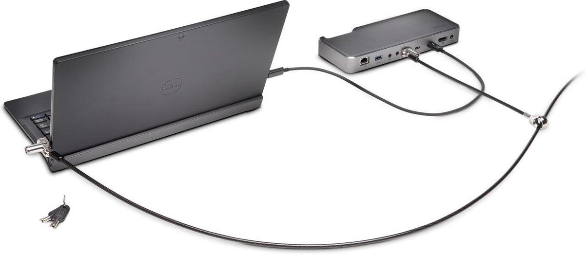 Kensington N17-Laptopslot Met Dubbel Slothoofd En Sleutel Voor Dell Laptops En Tablets - Sleutelsysteem Van 5 MM Met Antidiefstaltechnologie