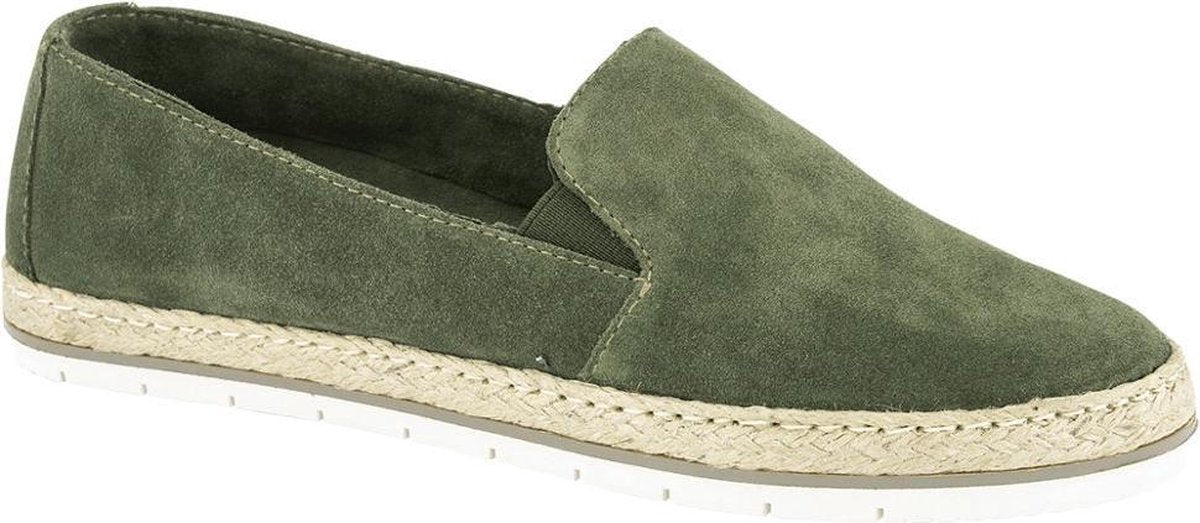 5th Avenue Dames Groene suède espadrille touwzool - Maat 38