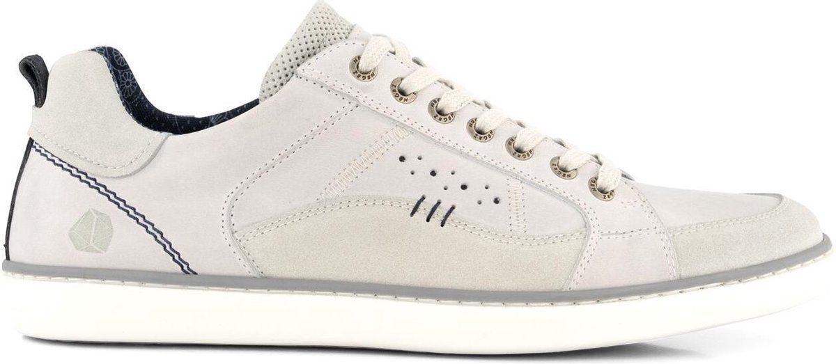 NoGRZ W.Strickland - Leren Herensneakers - Veterschoenen - Wit Leer - Maat 42