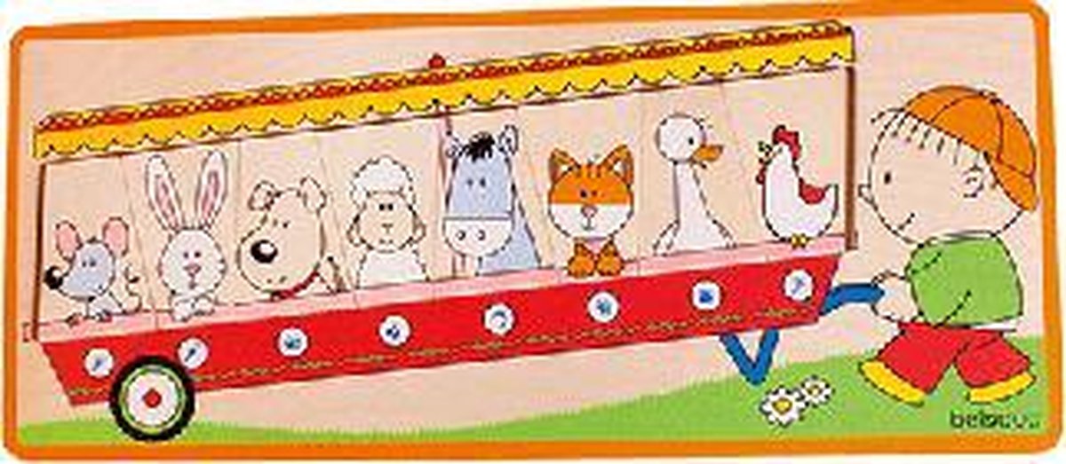 Houten legpuzzel jonge dieren