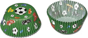 "Papieren mini cupcake vormpjes voetbal