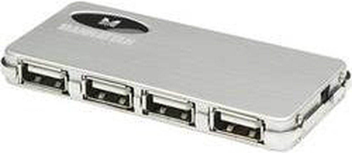 Manhattan 4 poorten USB 2.0-hub Zilver