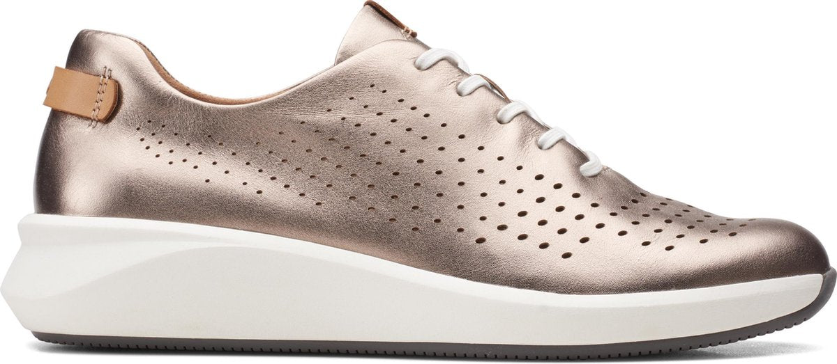 Clarks Un Rio Tie Dames Sneakers - Gold Metallic - Maat 39