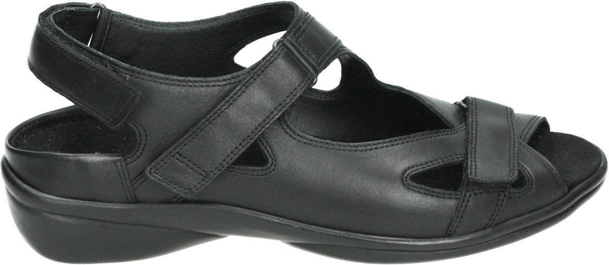 Durea 7258 G - Volwassenen Platte sandalenDames Sandalen - Kleur: Zwart - Maat: 42