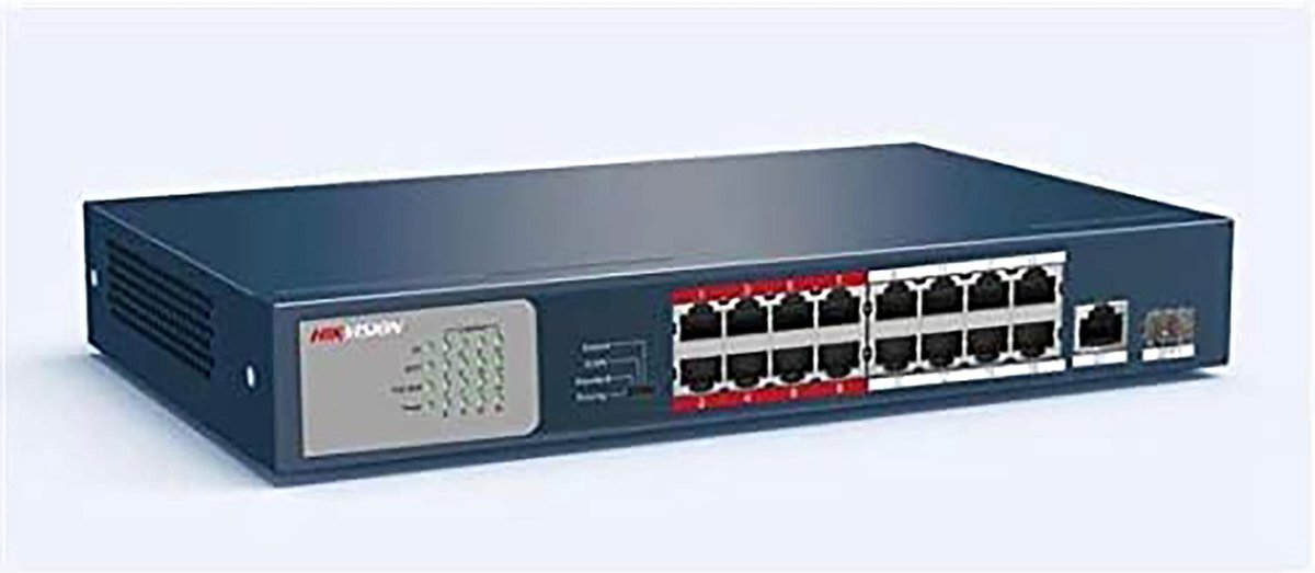 HIKVISION DS3E0318PEM L2 16-Poorts Snelle Switch 135 W.