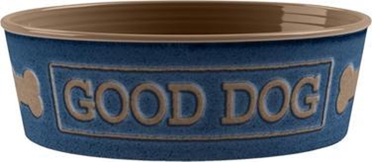 Tarhong voerbak good dog melamine indigo blauw - 17x17x6 cm 950 ml - 1 stuks