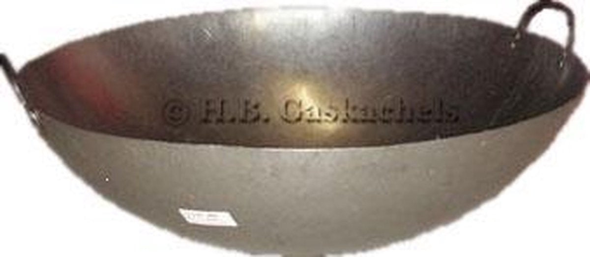CARBON STALEN WOKPAN HAND GEMAAKT 24 INCH - 61 cm