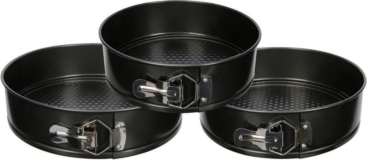 Atmosphera bakvorm springvorm set van 3 - Rond - Taartvorm -Bakblik - Antikleef