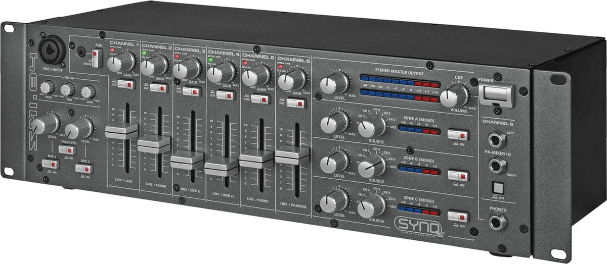SynQ SMI 84 6kanalen 20 - 20000Hz mengpaneel