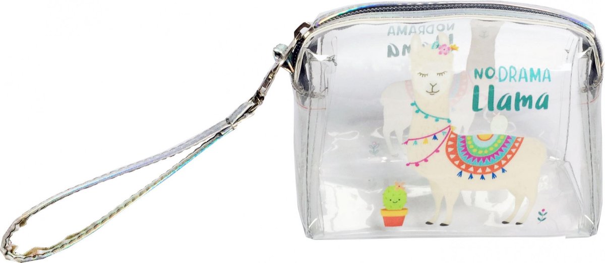 Tesoro Make-up Tasje Transparant Lama 13 X 6 X 8