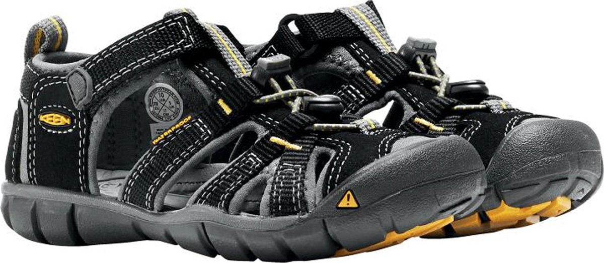 Keen Seacamp II CNX Sandaal Kids Sandalen - Maat 24 - Unisex - zwart/grijs/geel