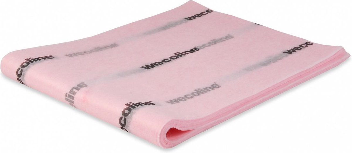 Wecoline Stofwisdoek 60x30cm Viscose 18 gr/m2 + 12% impr. roze 1000 stuks