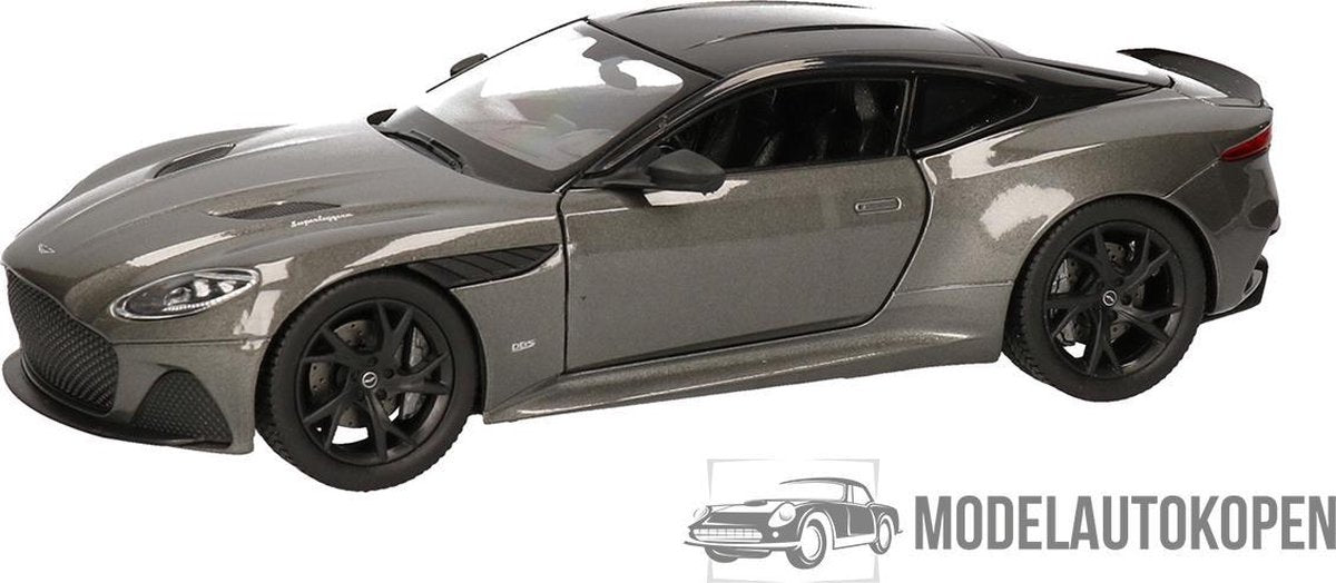 Aston Martin DBS Superleggera (Grijs) 1/24 Welly - Modelauto - Schaalmodel - Model auto - Miniatuurautos - Miniatuur auto