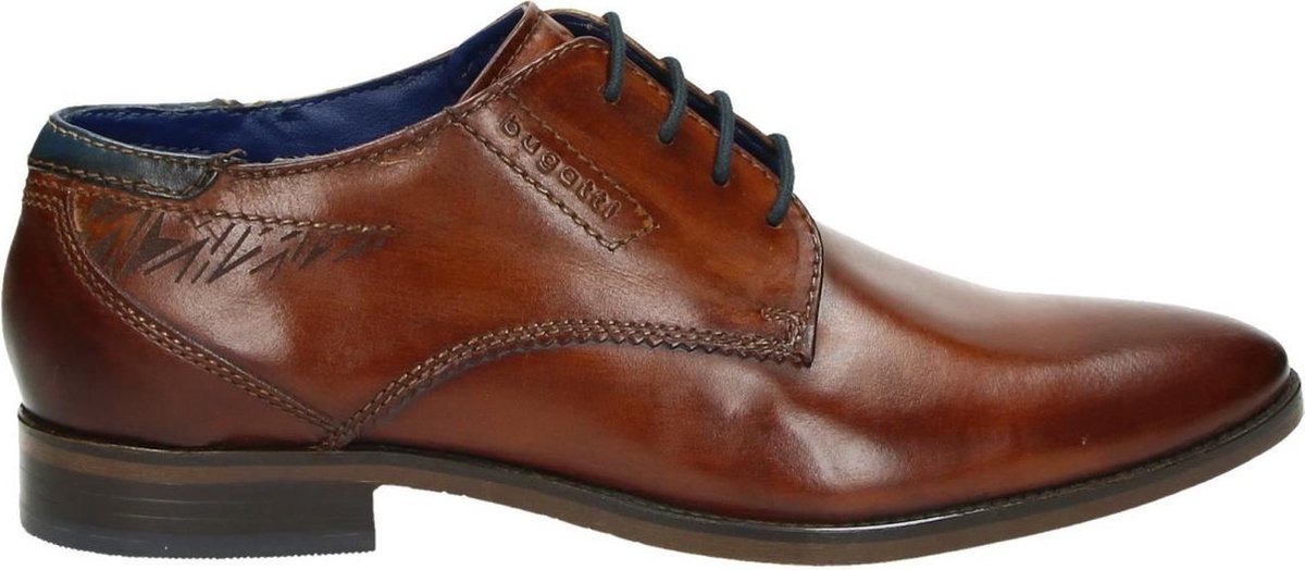 Bugatti heren veterschoen - Cognac - Maat 45