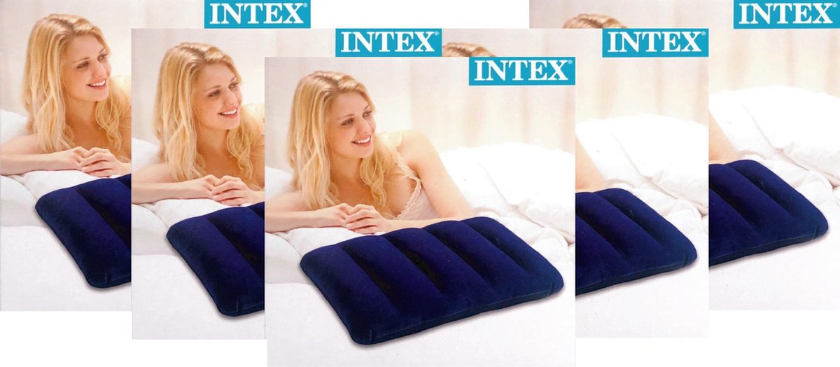5 Intex Downy Pillow - Luchtkussen - Kampeerkussen - 1 Persoon - 43x28x9 cm