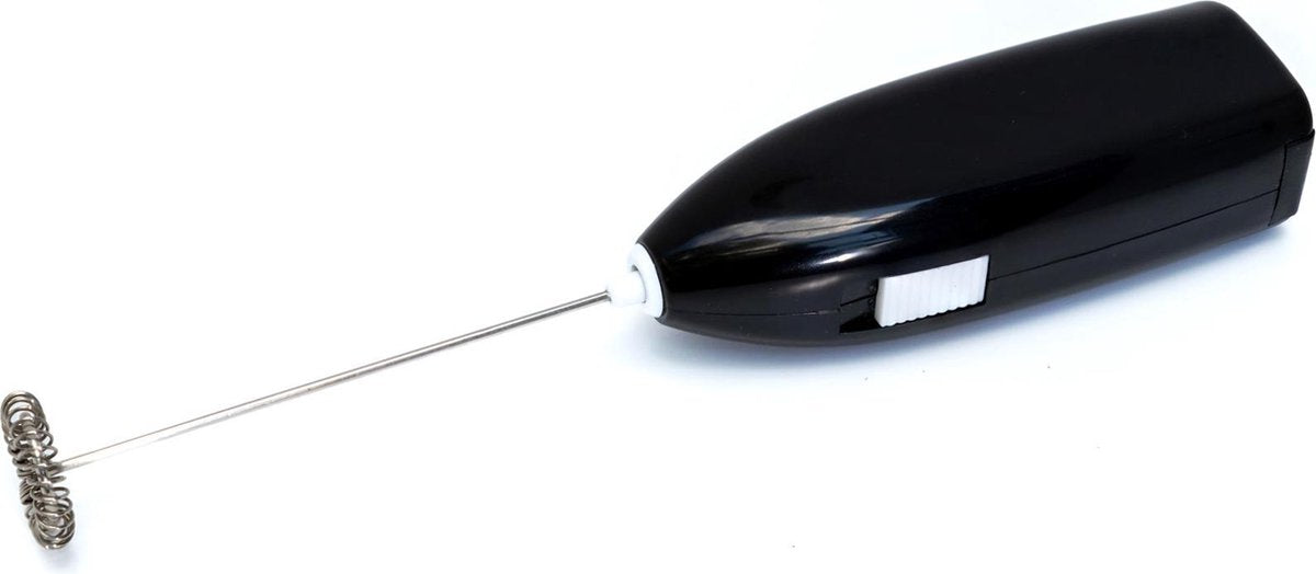 Elektrische Melkopschuimer - Handmatige Melkopschuimer - Melkschuimer - Zwart/Wit