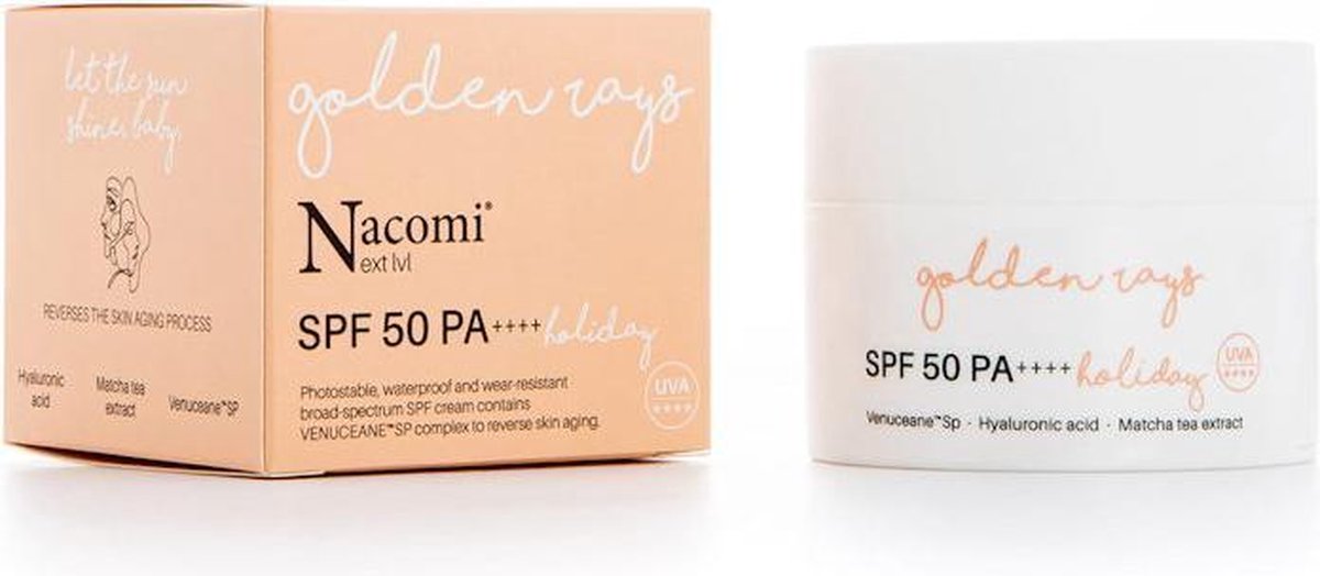 Nacomi Gezichtscreme SPF 50 UV Holiday 50ml.