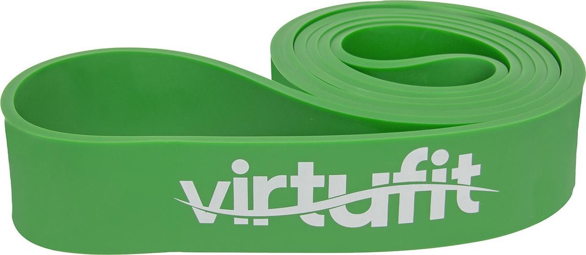 Resistance band - VirtuFit Weerstandsband Pro - Fitness Elastiek - Sterk (45 mm) - Groen
