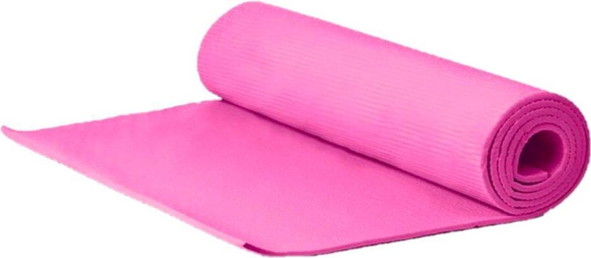 Yogamat/fitness mat roze 180 x 51 x 1 cm - Sportmat/pilatesmat - Thuis sporten
