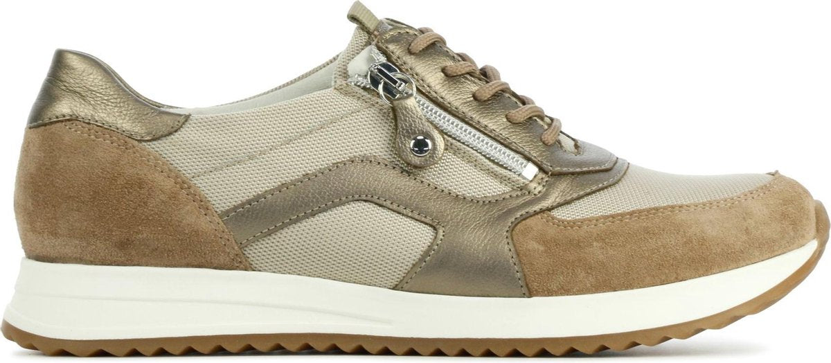 Waldlaufer Vrouwen Leren Lage sneakers / Damesschoenen 752003 - Beige - Maat 38