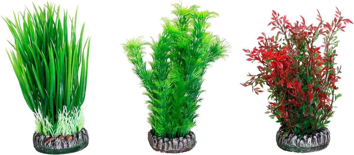 Flamingo Aquarium plant plastic sri lanka decoratie - Willekeurig - 26 cm