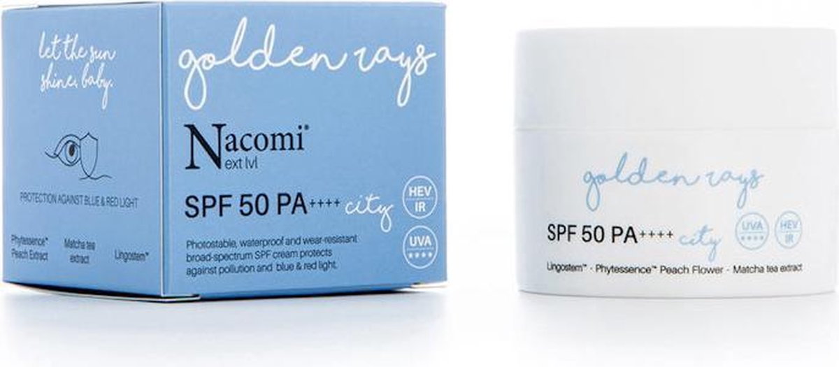Nacomi Gezichtscreme SPF 50 UV City 50ml.
