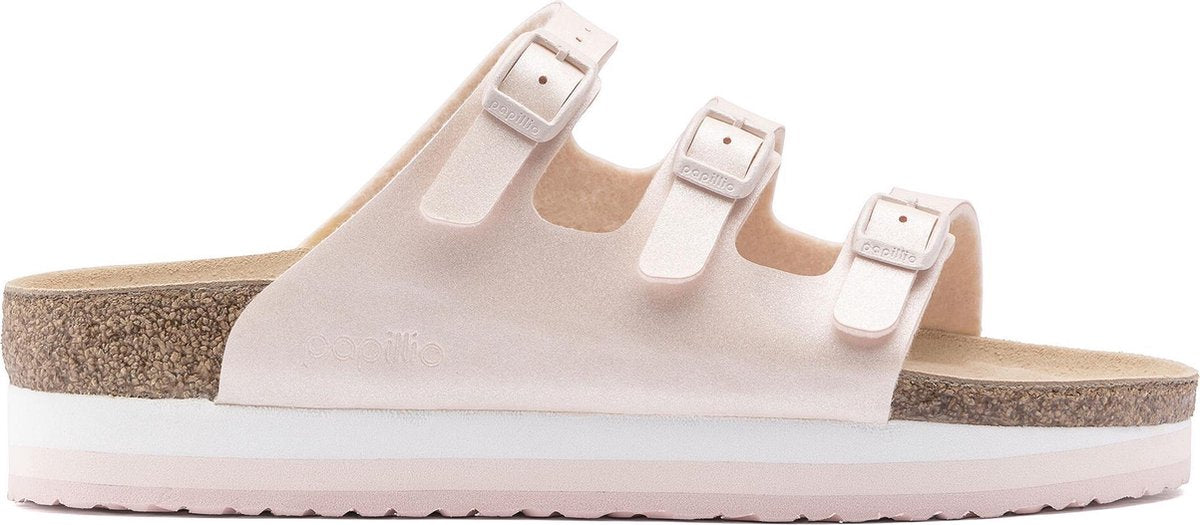 Birkenstock - Florida Icy Metallic Light Rose narrow - maat 38