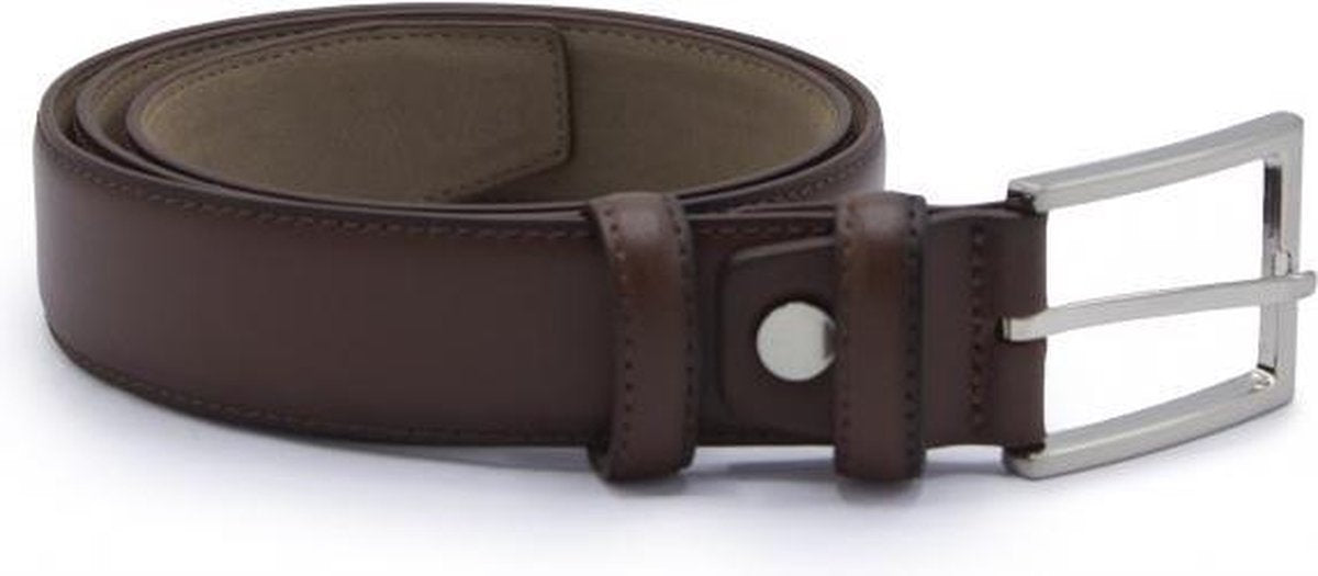 GENTS | Riem leder roodbruin 0016 Maat 85 cm | Heren Riem Leer | Riemen heren | Met Gesp