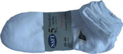 Socke|Sok|5 Paar|"Enkelsokken"|Sneakersokken|Maat 40/46|Kleur Wit