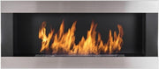 Sfeerhaard Zilver Biohaard Brat H-Line 90 x 40 CM Inbouw of Hangend Bioethanolhaarden.com