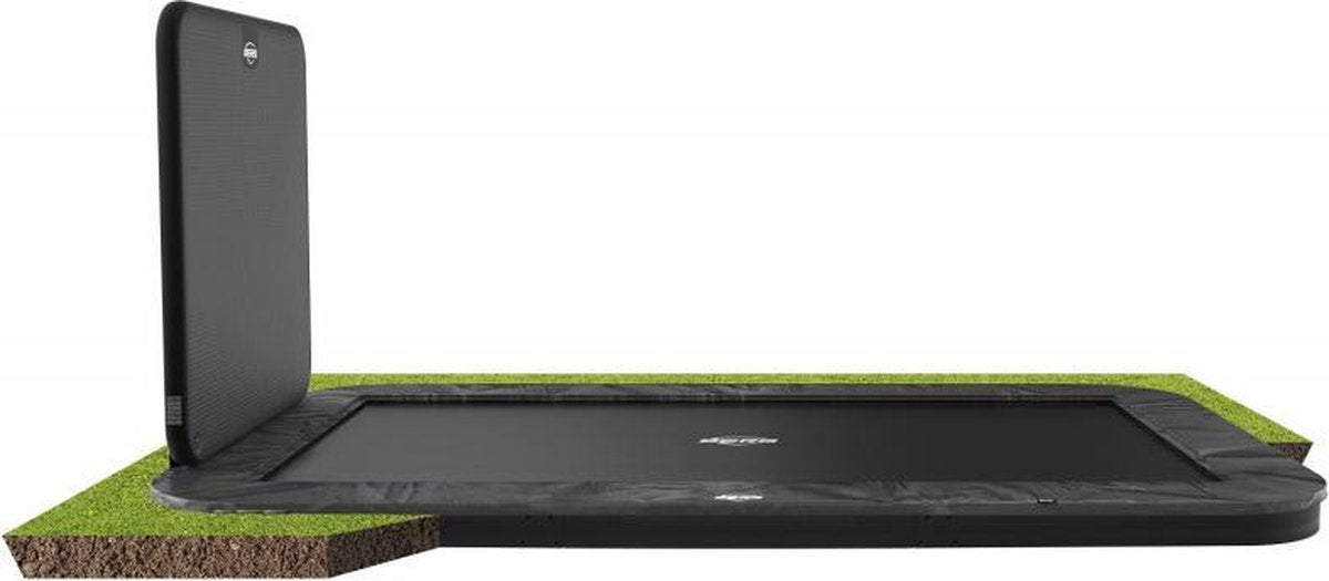 BERG Trampoline Ultim Elite FlatGround 500 x 300 cm + Aerowall - Grijs