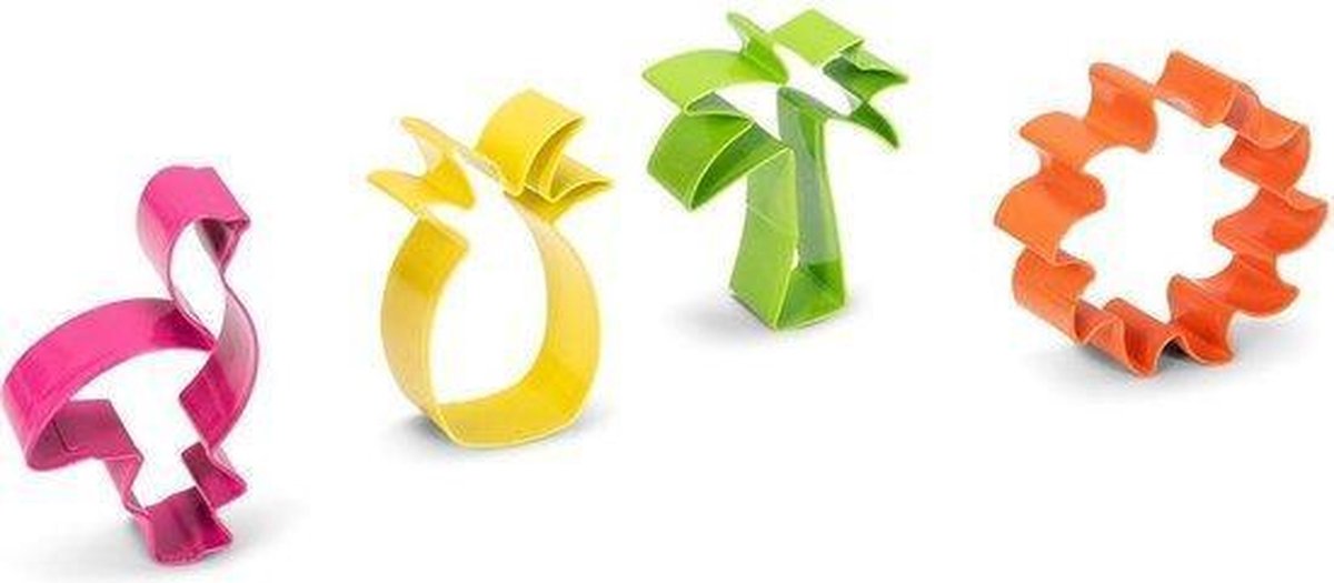 Medina Uitsteekvormen Tropical 7 Cm Rvs 4-Delig