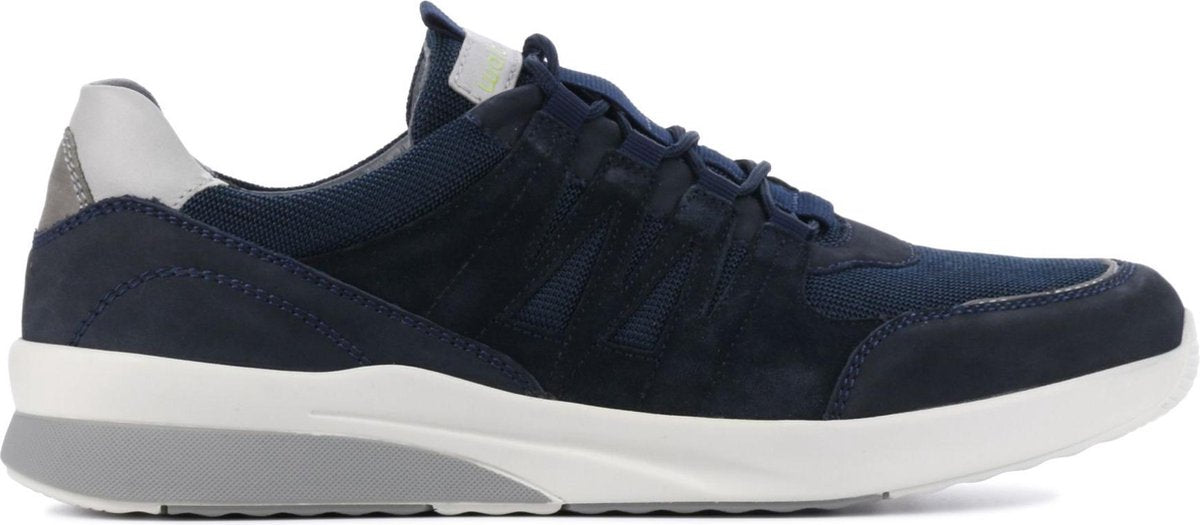 Waldlaufer Mannen Leren Lage sneakers / Herenschoenen 654001 - Blauw - Maat 43