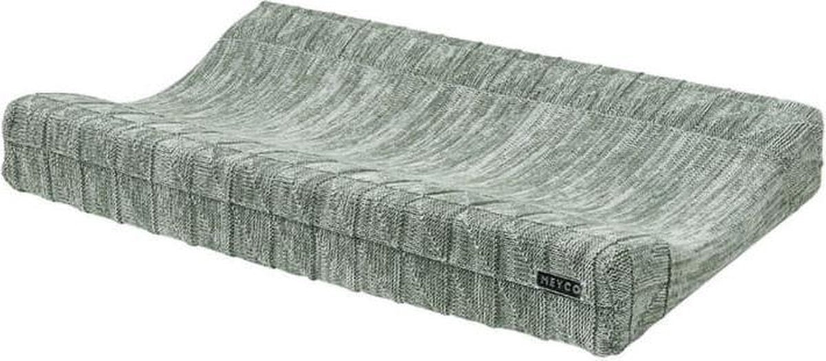 Meyco aankleedkussenhoes Block mixed - stone/forest green