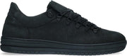 Manfield - Heren - Zwarte sneakers van nubuck - Maat 42