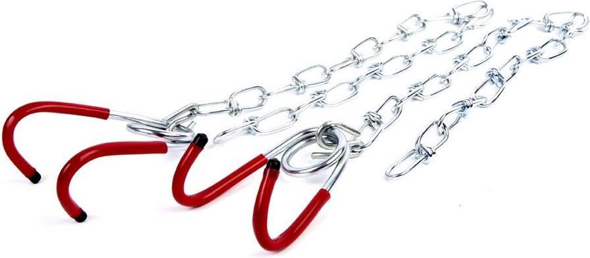 Set ophanghaken met ketting  geplastificeerd