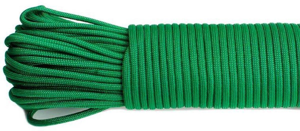 Paracord Touw - 3mm - 15 meter - Groen - Vismagneet Touw - 125kg trekkracht