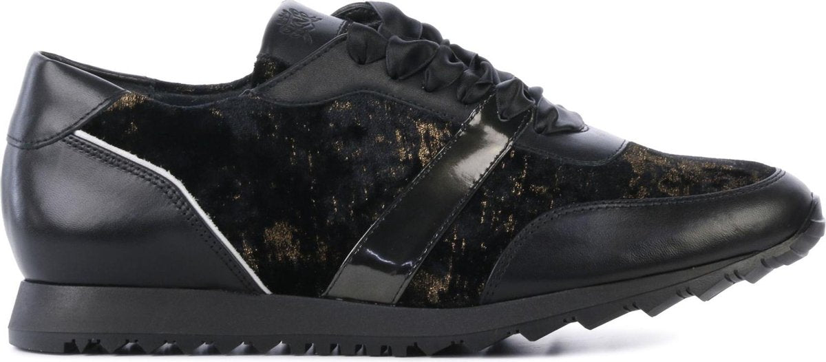 Hassia Vrouwen Velours Lage sneakers / Damesschoenen 6-301987 - Zwart - Maat 37.5