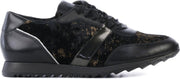 Hassia Vrouwen Velours Lage sneakers / Damesschoenen 6-301987 - Zwart - Maat 37.5