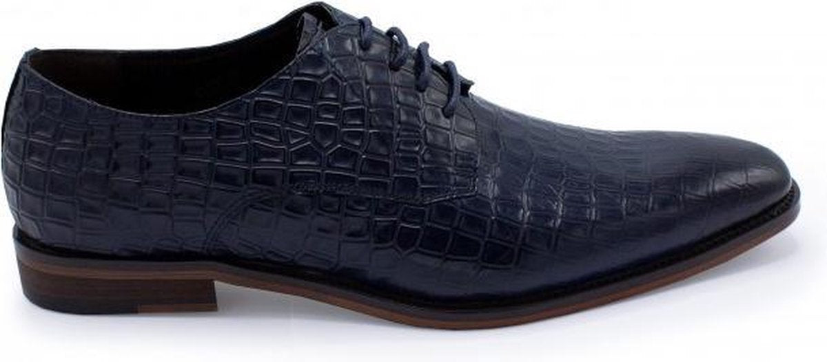 GENTS | Schoenen Heren | Nette Veterschoen structuur blauw 0056 Maat 46