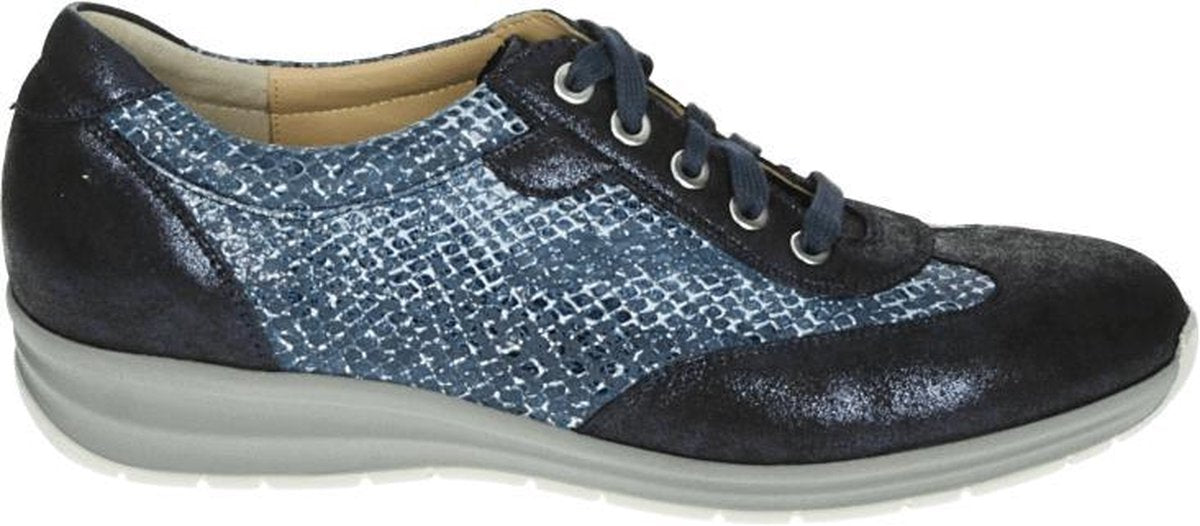 Durea 6164 E - Volwassenen Dames sneakersDames veterschoenen - Kleur: Blauw - Maat: 37.5