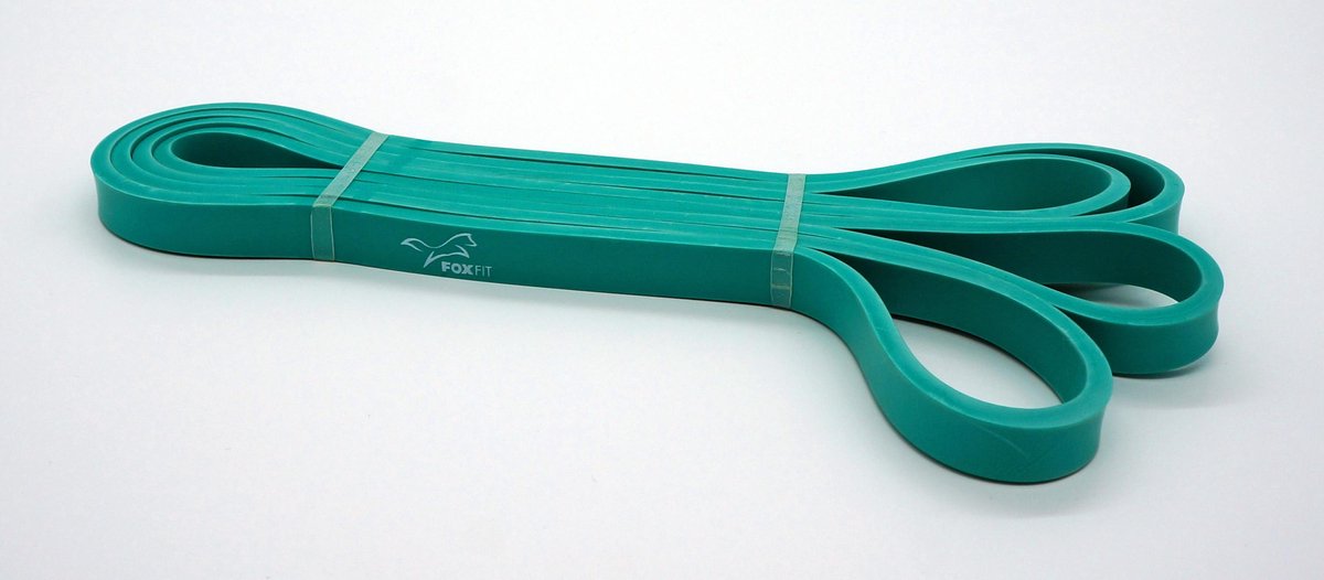 Foxfit Weerstandsband – Weerstandsband - Fitness Elastiek - Extra Licht - Turquoise