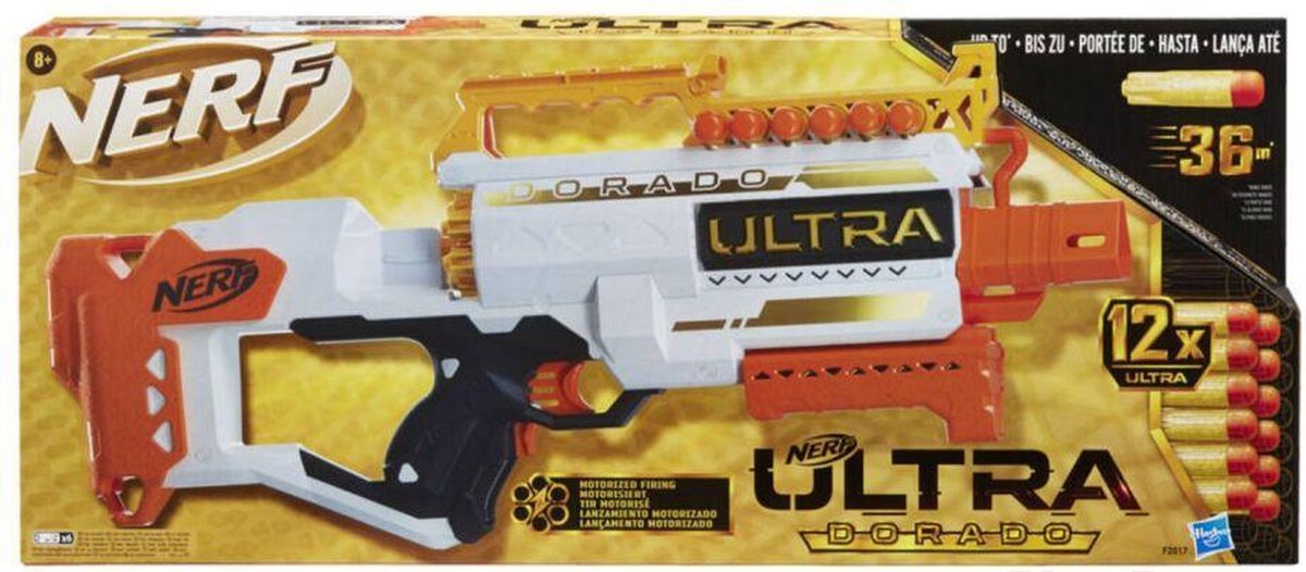 Nerf Ultra Dorado Blaster + 12 Darts