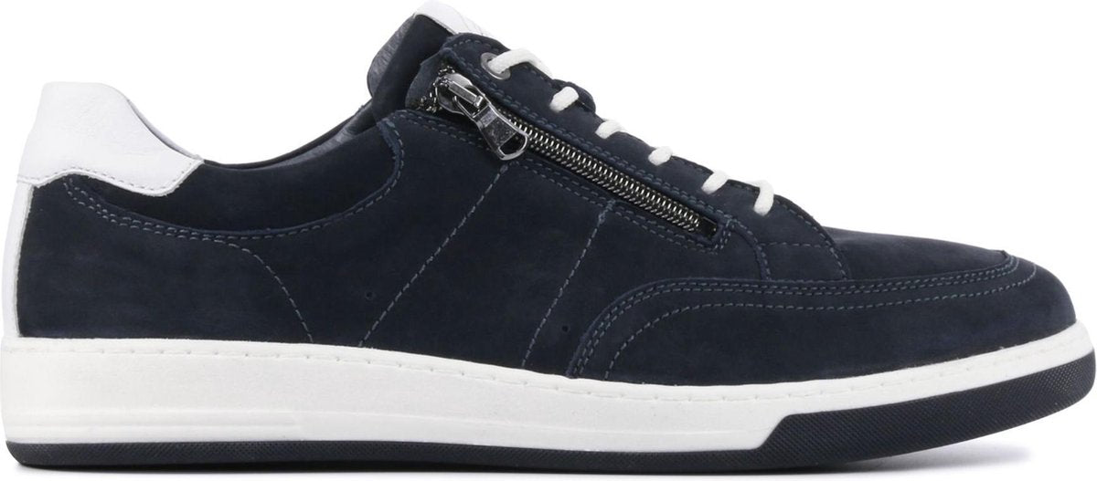 Waldlaufer Mannen Nubuck Lage sneakers / Herenschoenen 971 017 - Blauw - Maat 46